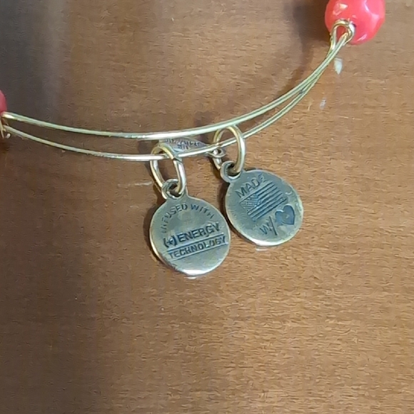 Alex and Ani Rustic Anchor Gold and Red Beaded Bracelets! - Picture 3 of 8
